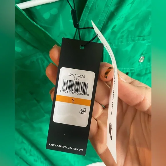 NWT Karl Lagerfeld Jacquard Utility Blouse Size S -J - Picture 3 of 7